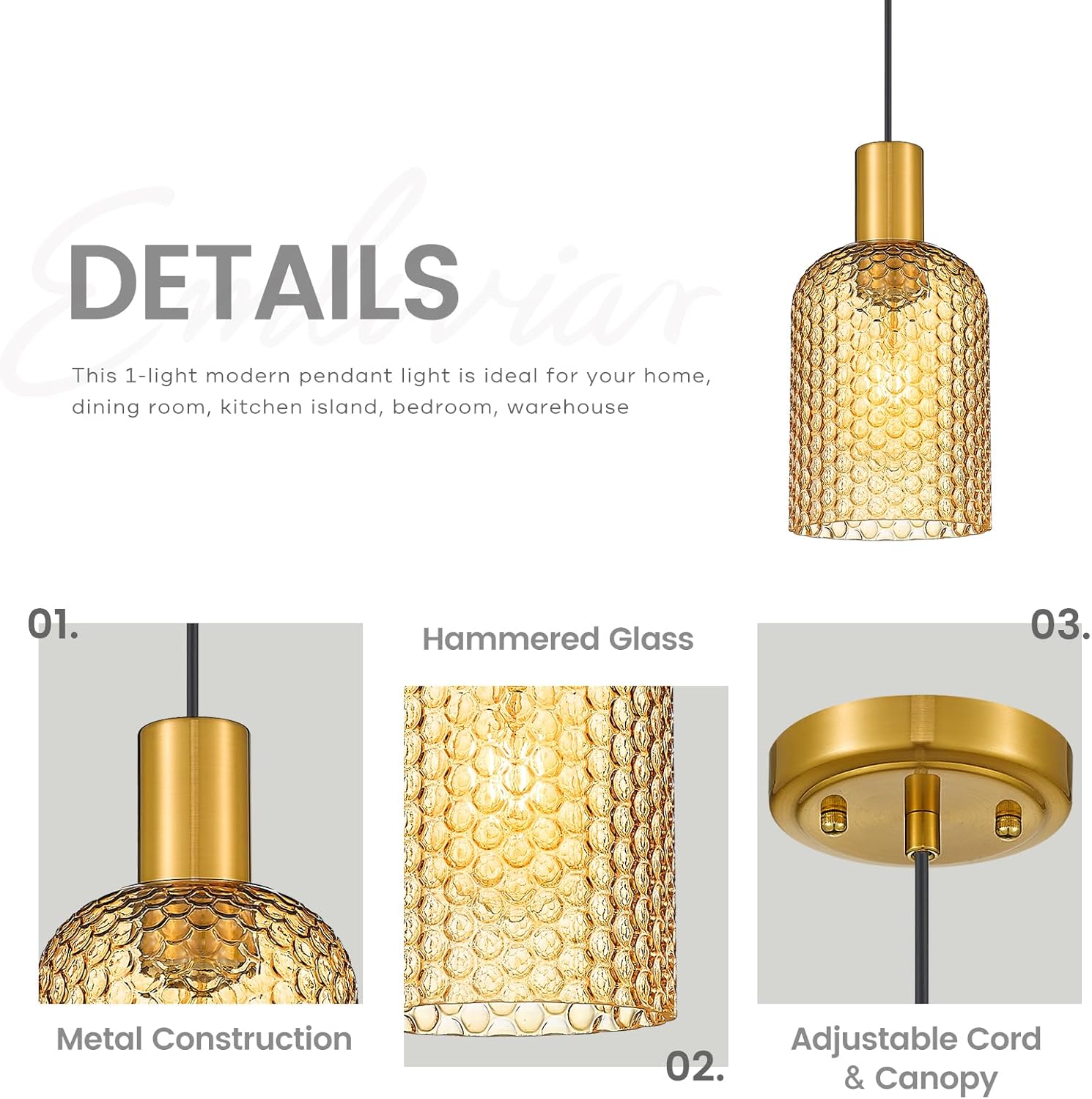 Modern Pendant Light, Small Hanging