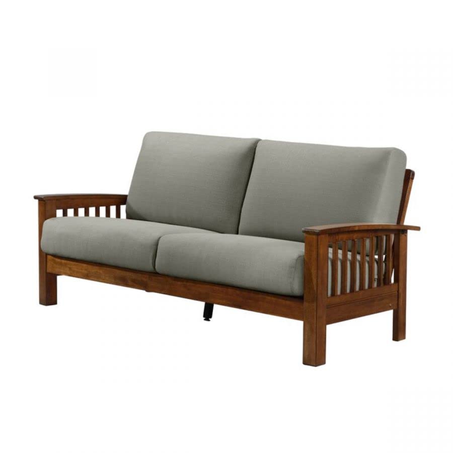 Classy Design Wood 2 Seater Sofa with Cushion