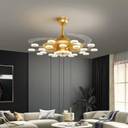 Blissbells 24 Gold Rings Ceiling Fan Chandelier with Remote Control Chandelier Ceiling Lamp  (Gold)