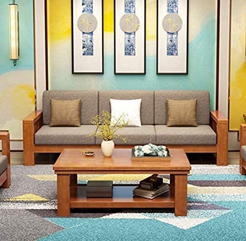 Premium Solid Sheesham Wood 6 Seater Sofa Set For Living Room