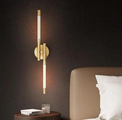 LED Gold Long Wall Light in Warm White