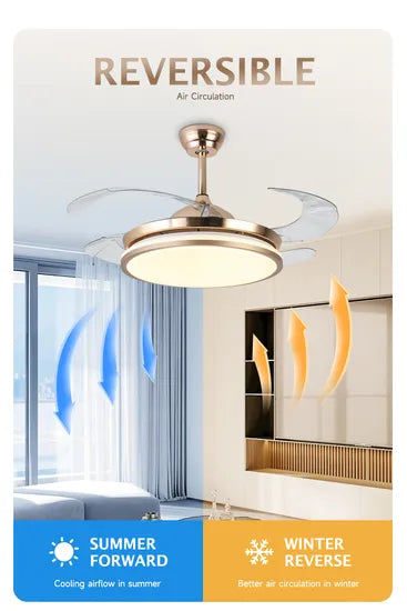 Fan with Lights and Remote, LED Ceiling Fan with Lights,Silent Motor, 3 Light Color Change, 4 Timing Options,for Dining Room,Kitchen,Bedroom,Living Room,Silver.
