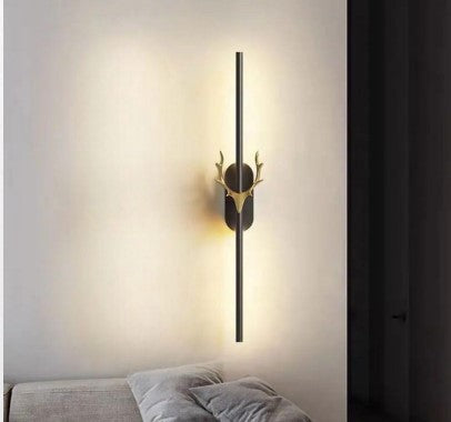 A modern LED wall lamp featuring a long vertical