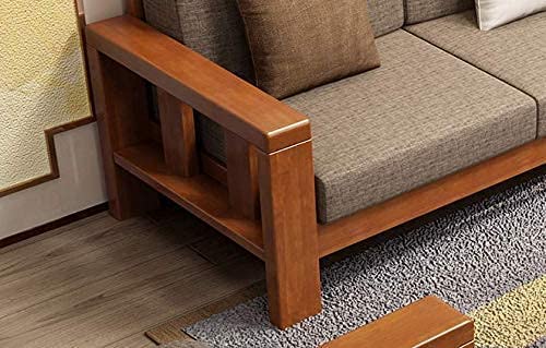 Premium Solid Sheesham Wood 6 Seater Sofa Set For Living Room