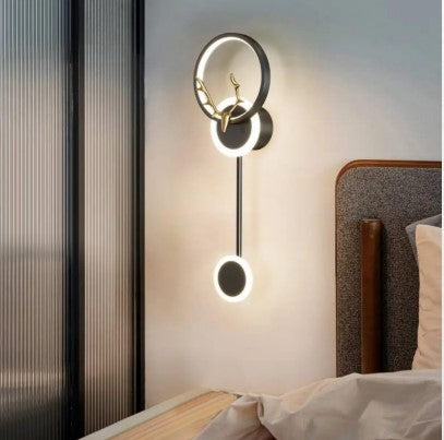 Modern Black & Gold Long Gold Deer LED Wall Light