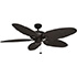 Ceiling Fans Tropical Fan, 5 Leaf Blades, Indoor/Outdoor, Damp Rated.