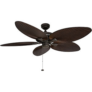 Ceiling Fans Tropical Fan, 5 Leaf Blades, Indoor/Outdoor, Damp Rated.