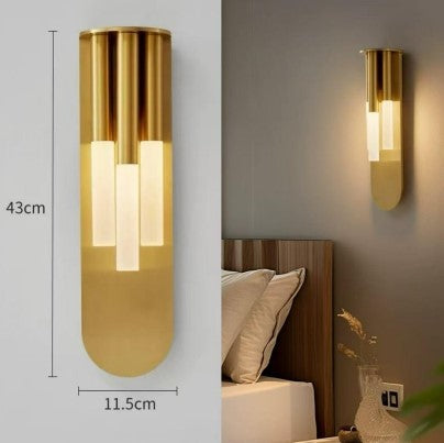 3-light gold metal frost wall Scones