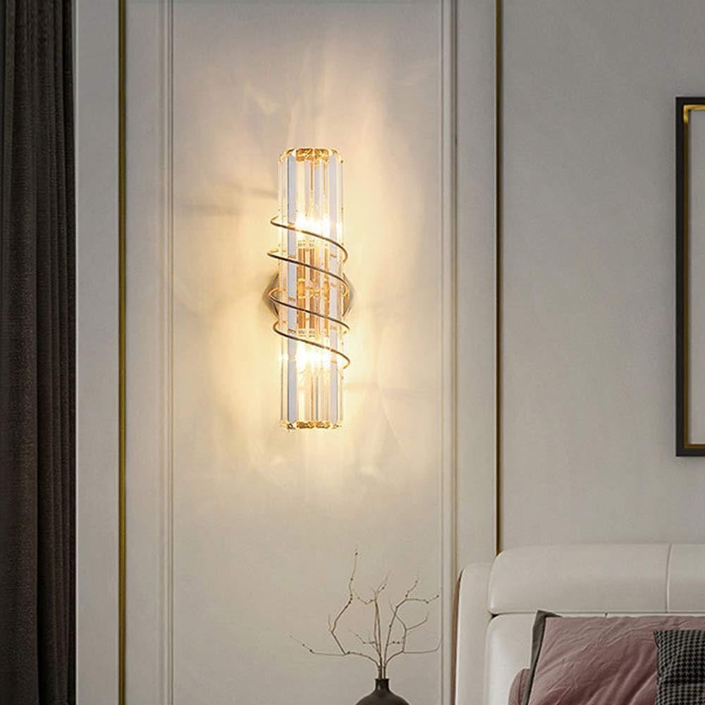 Led Curl Metal Glass Wall Light