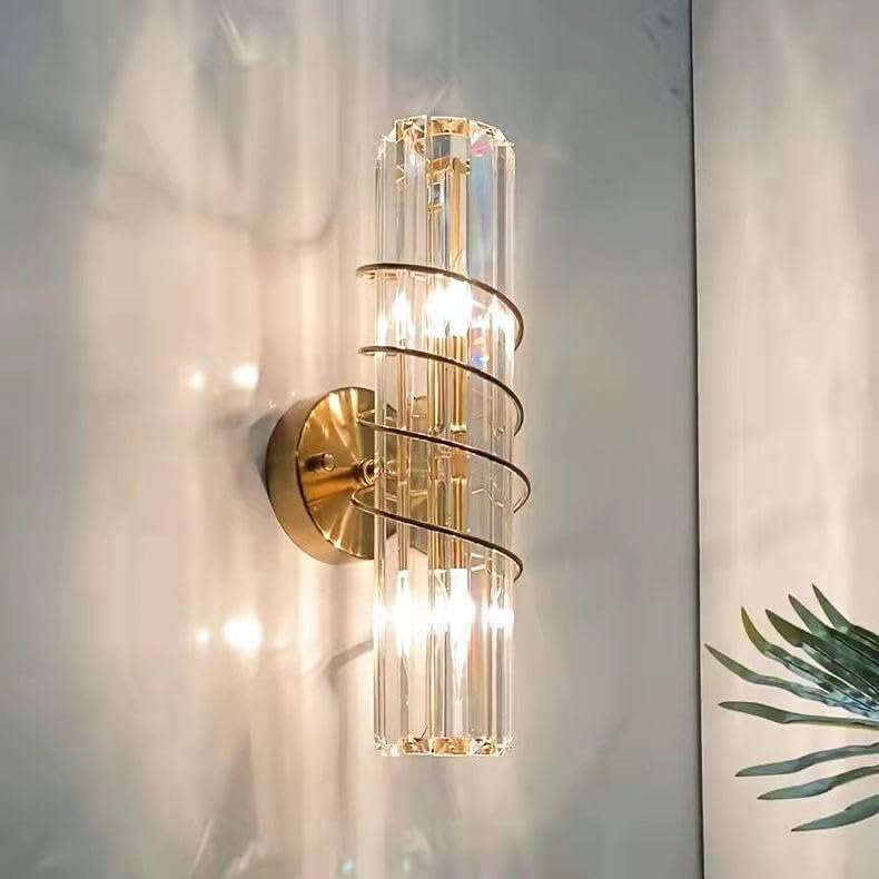 Led Curl Metal Glass Wall Light