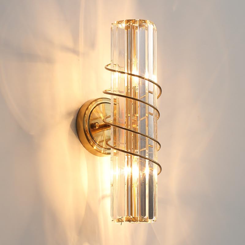 Led Curl Metal Glass Wall Light