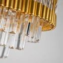 Crystal Ceiling Fans with Lights Retractable Blades Remote Control Modern Luxury LED Chandelier Fan.