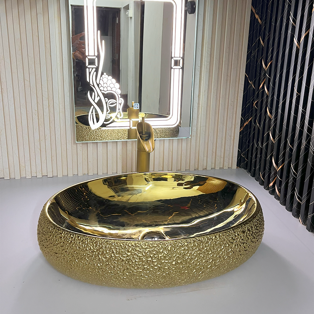 Luxury Decorative Wash Basin (Gold)