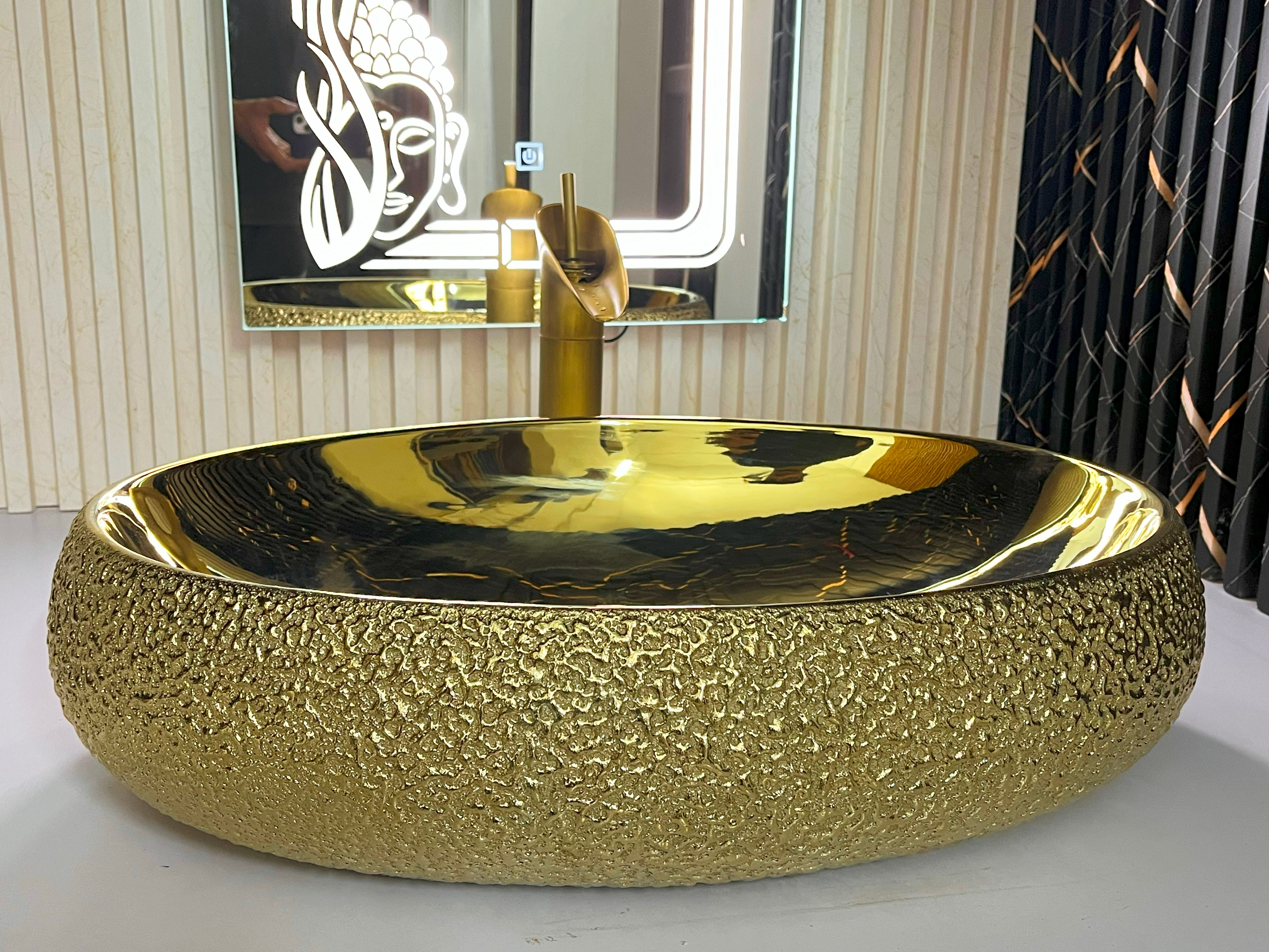 Luxury Decorative Wash Basin (Gold)