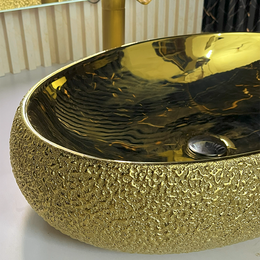 Luxury Decorative Wash Basin (Gold)