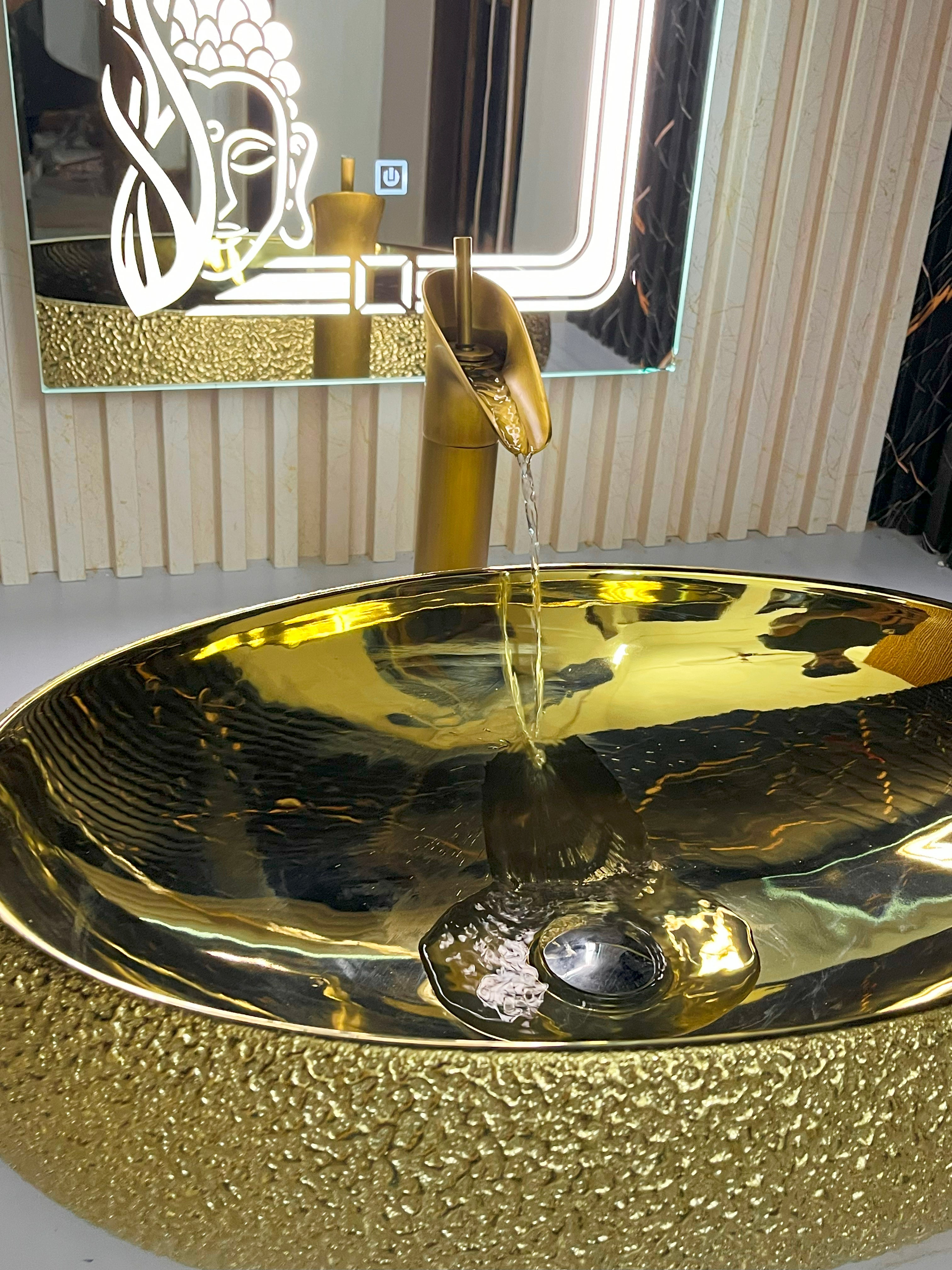 Luxury Decorative Wash Basin (Gold)