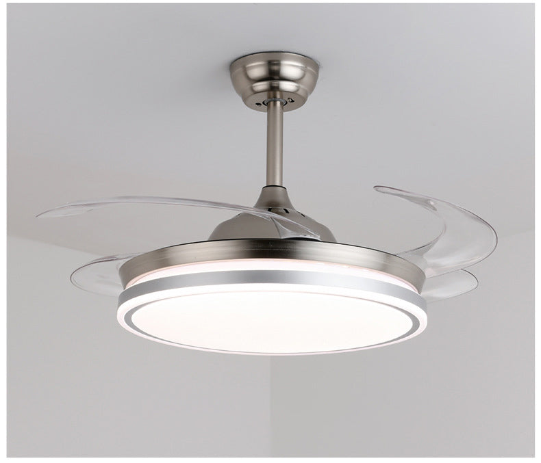 Fan with Lights and Remote, LED Ceiling Fan with Lights,Silent Motor, 3 Light Color Change, 4 Timing Options,for Dining Room,Kitchen,Bedroom,Living Room,Silver.