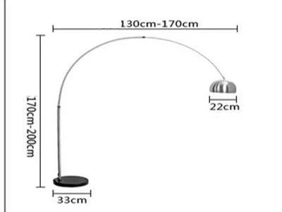 Huge Arc FLOOR LAMP LIVING ROOM STANDING LAMP - Gold