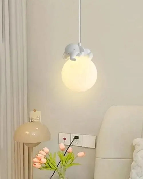 Elephant Shaped Moon Led Modern Hanging Light