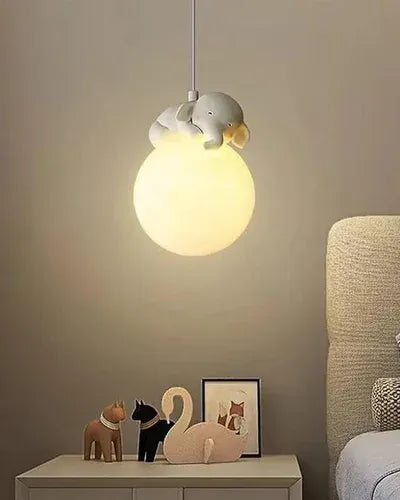 Elephant Shaped Moon Led Modern Hanging Light