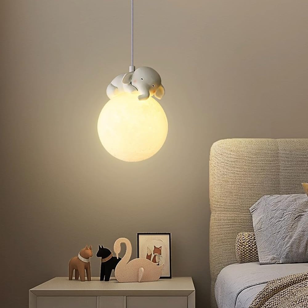 Dimmable Animal Cartoon Planet Hanging Lamp for kids room