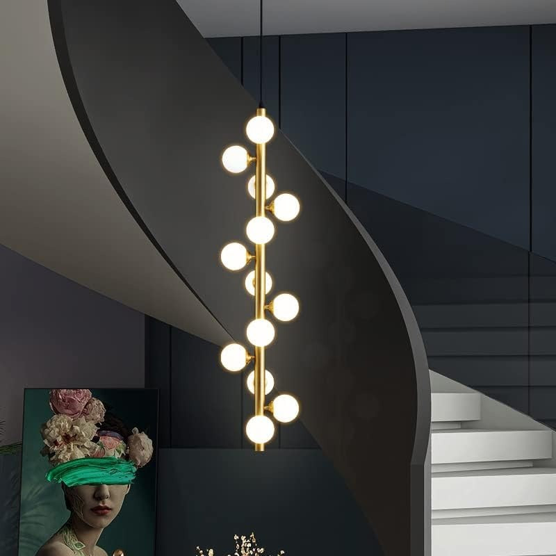 LED Gold Frosted Glass Pendant Lamp Ceiling Light