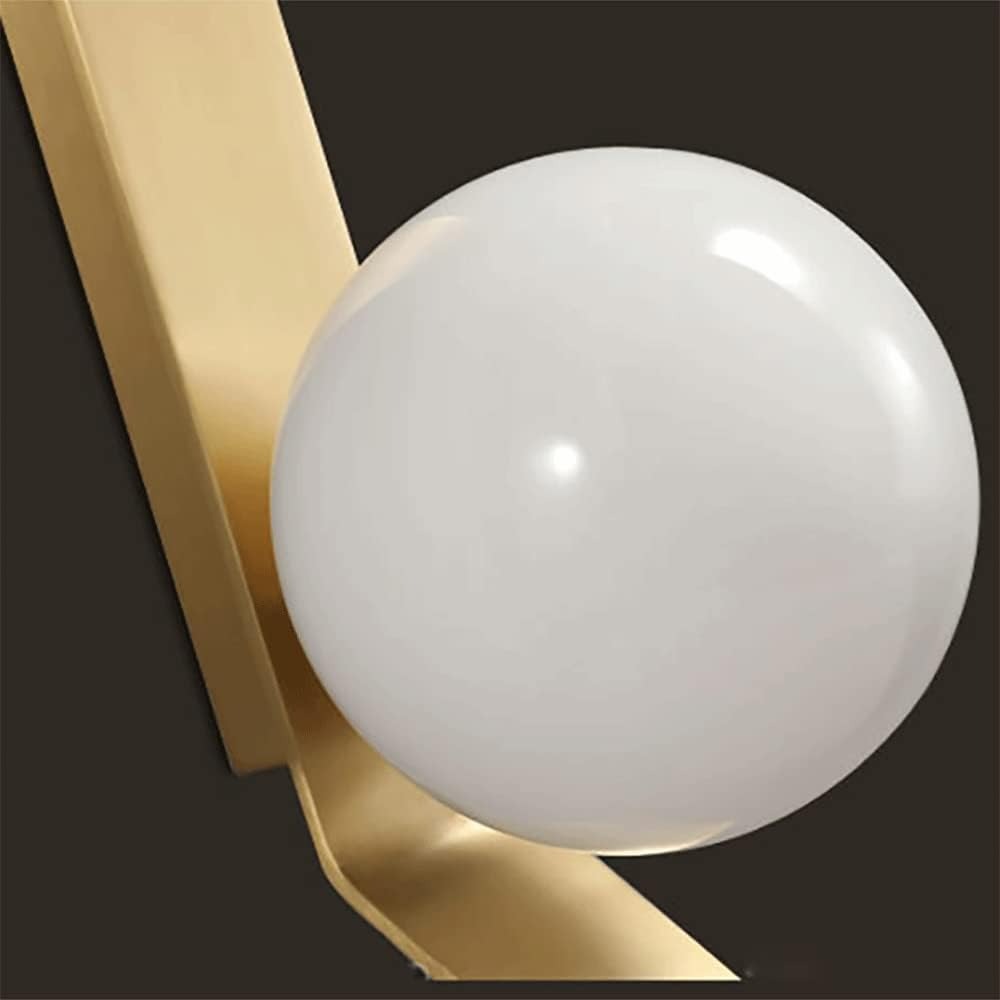 Gold Frosted Glass Ball Wall Light Electroplated Metal - Warm White