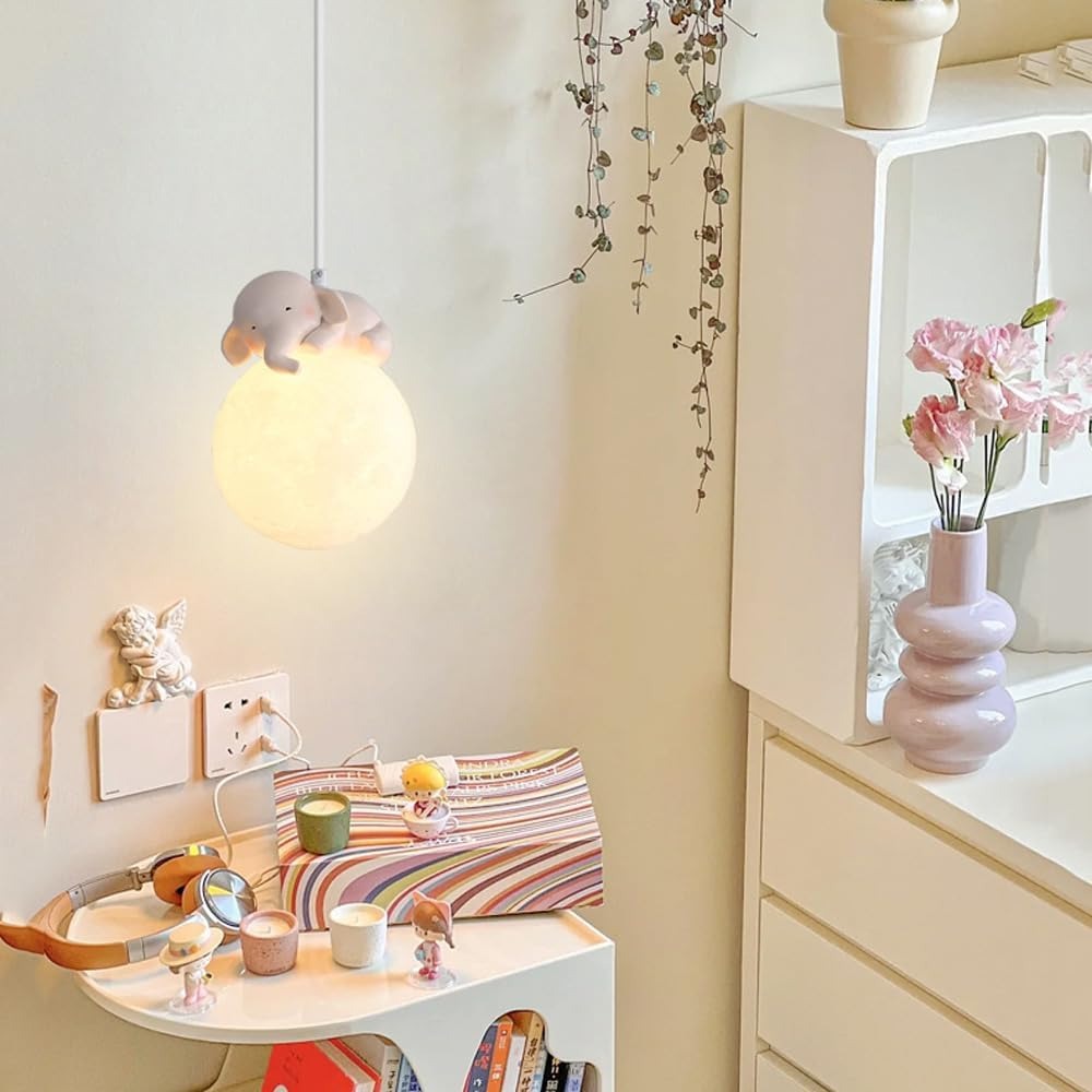 Dimmable Animal Cartoon Planet Hanging Lamp for kids room