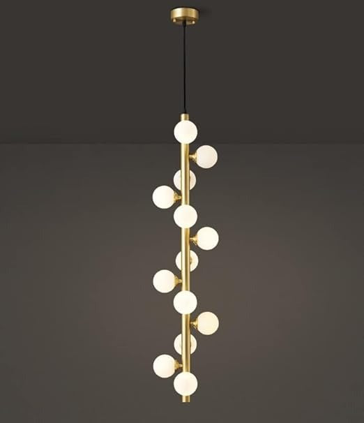 LED Gold Frosted Glass Pendant Lamp Ceiling Light