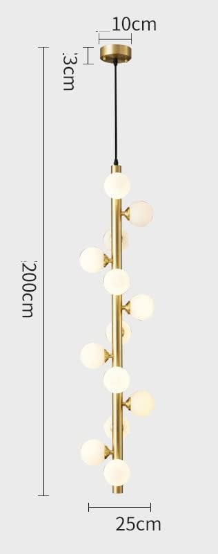 LED Gold Frosted Glass Pendant Lamp Ceiling Light