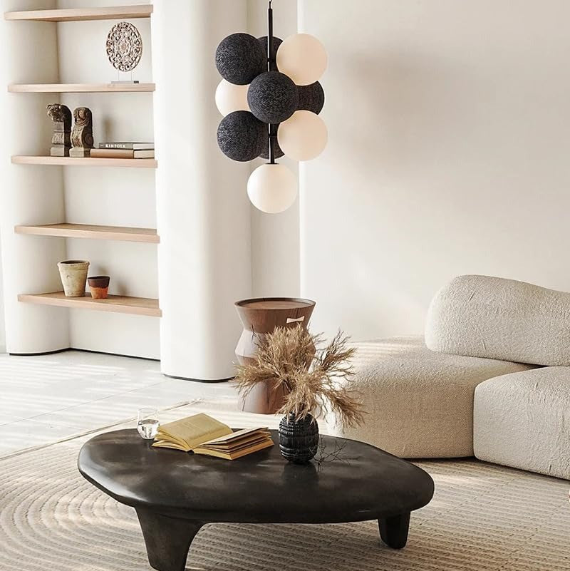 Black Frost Glass Pendant Lamp