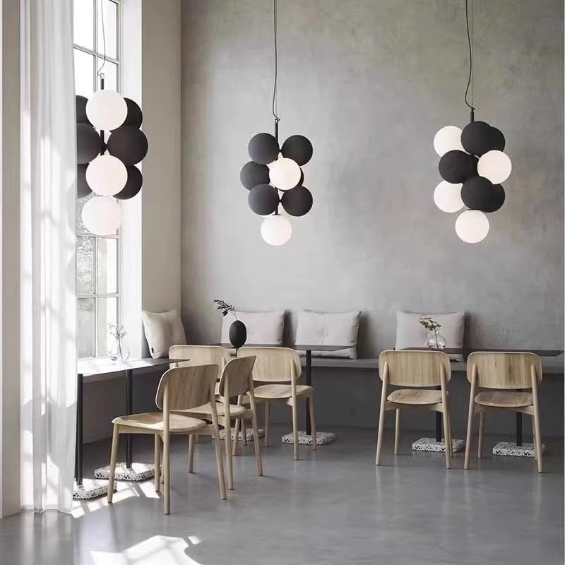 Black Frost Glass Pendant Lamp