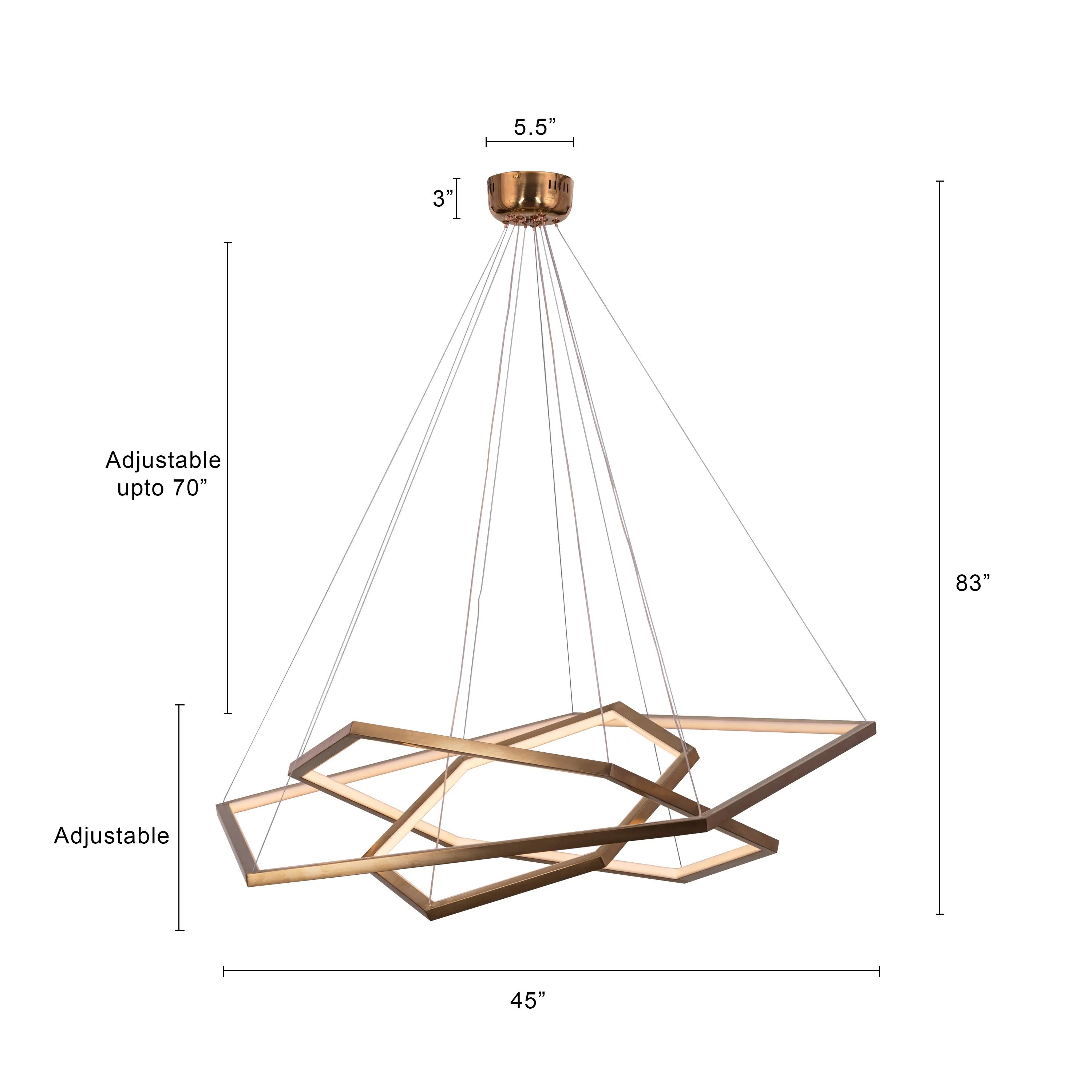 Night Grand 6 Hexagon Chandelier