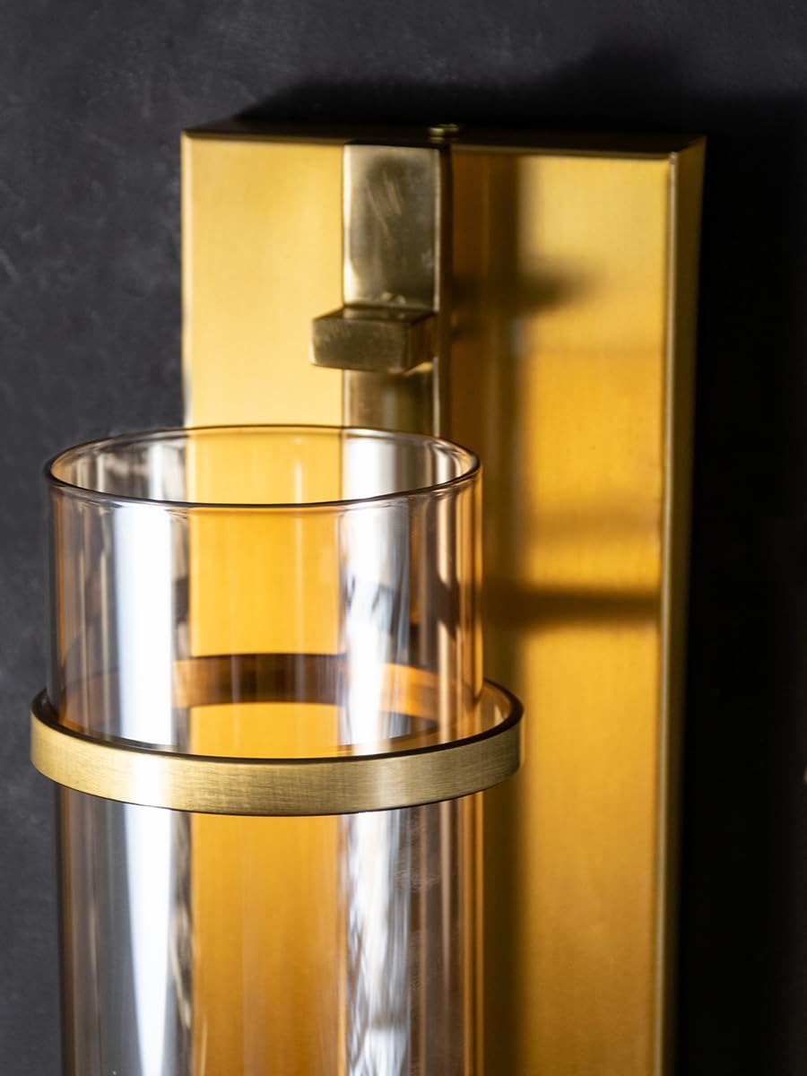 Reflecting Glow Modern Metal & Glass Wall Lamp Gold for Home & Office Decor