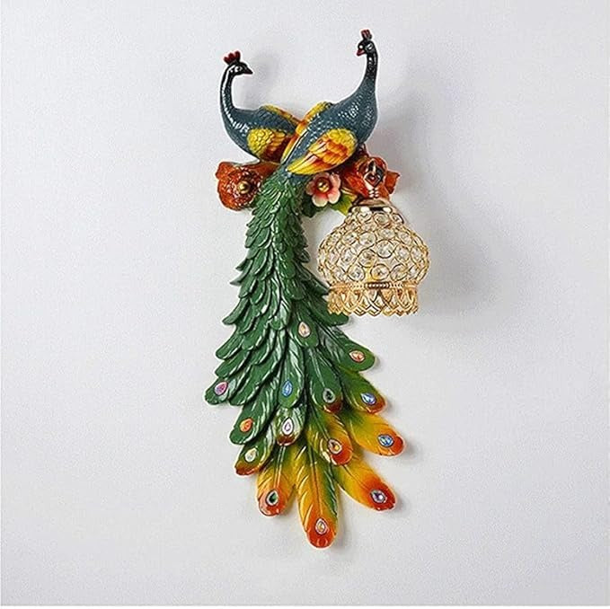 Peacock Antique Wall LED Night Lamp Wall Scone