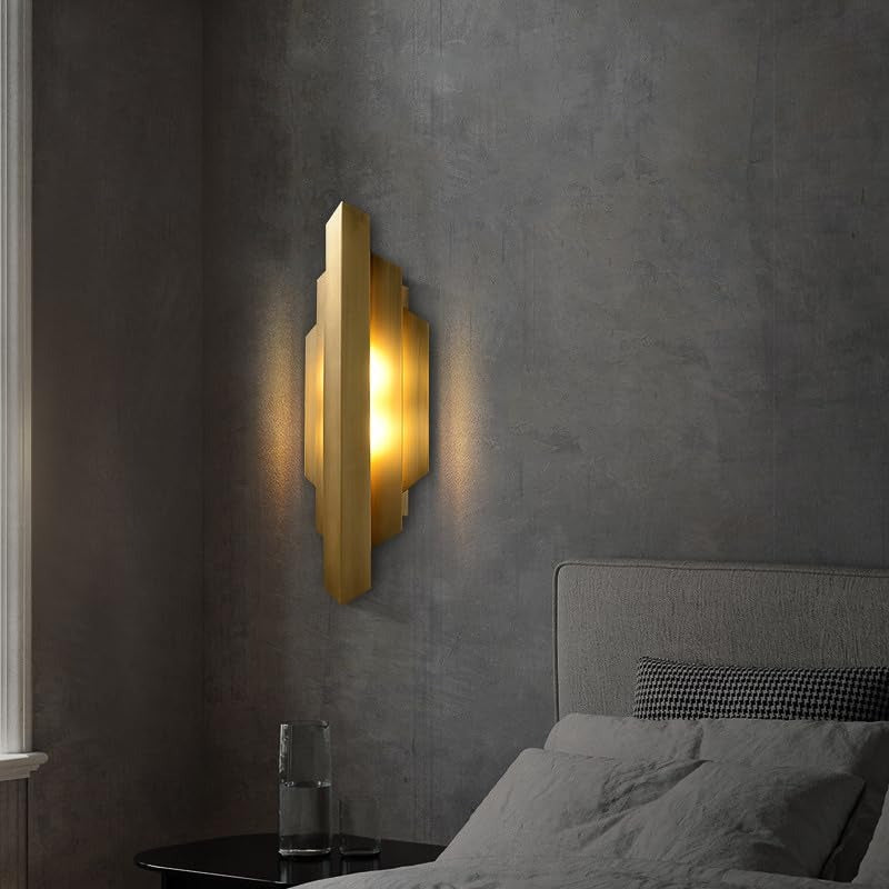 Gold Metal LED Wall Light - Warm White