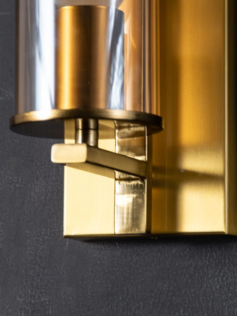 Reflecting Glow Modern Metal & Glass Wall Lamp Gold for Home & Office Decor