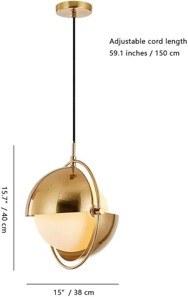 LED Stellar Sphere Frosted Glass Ball Bedside Pendant Hanging Light