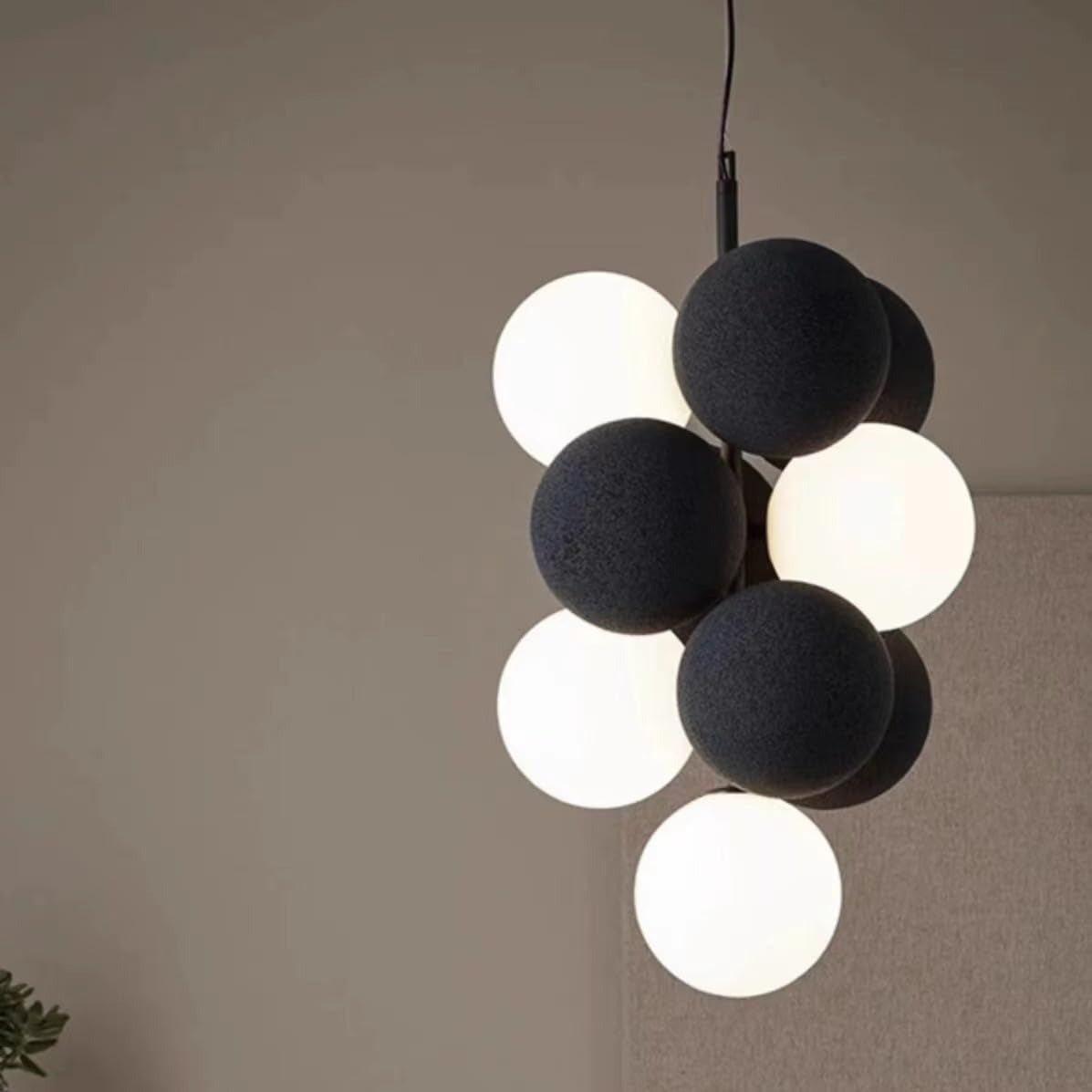 Black Frost Glass Pendant Lamp