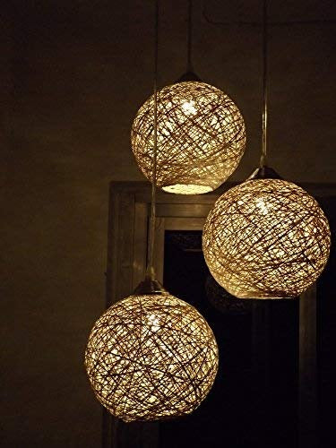 Round Ceiling Hanging Yarn Classic Pendant Lamp Shade for Stylish Touch to Your Home Decoration