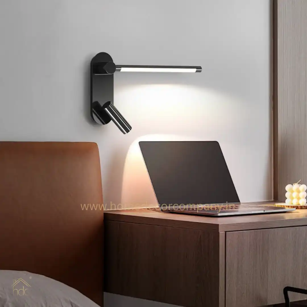 LED Reading Adjustable Headboard with Switch Bedside Lamp Spotlight Night Light