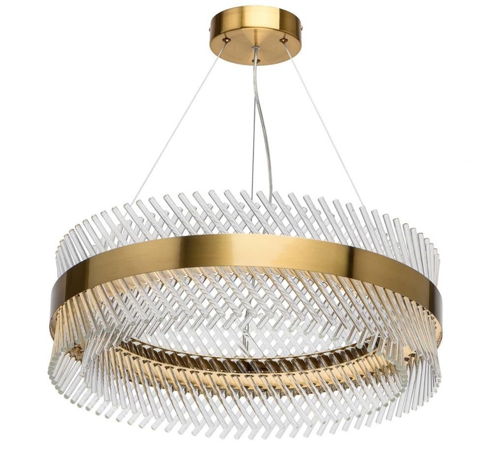 600 MM Crystal LED Chandelier Ring Hanging Suspension Lamp - Warm White