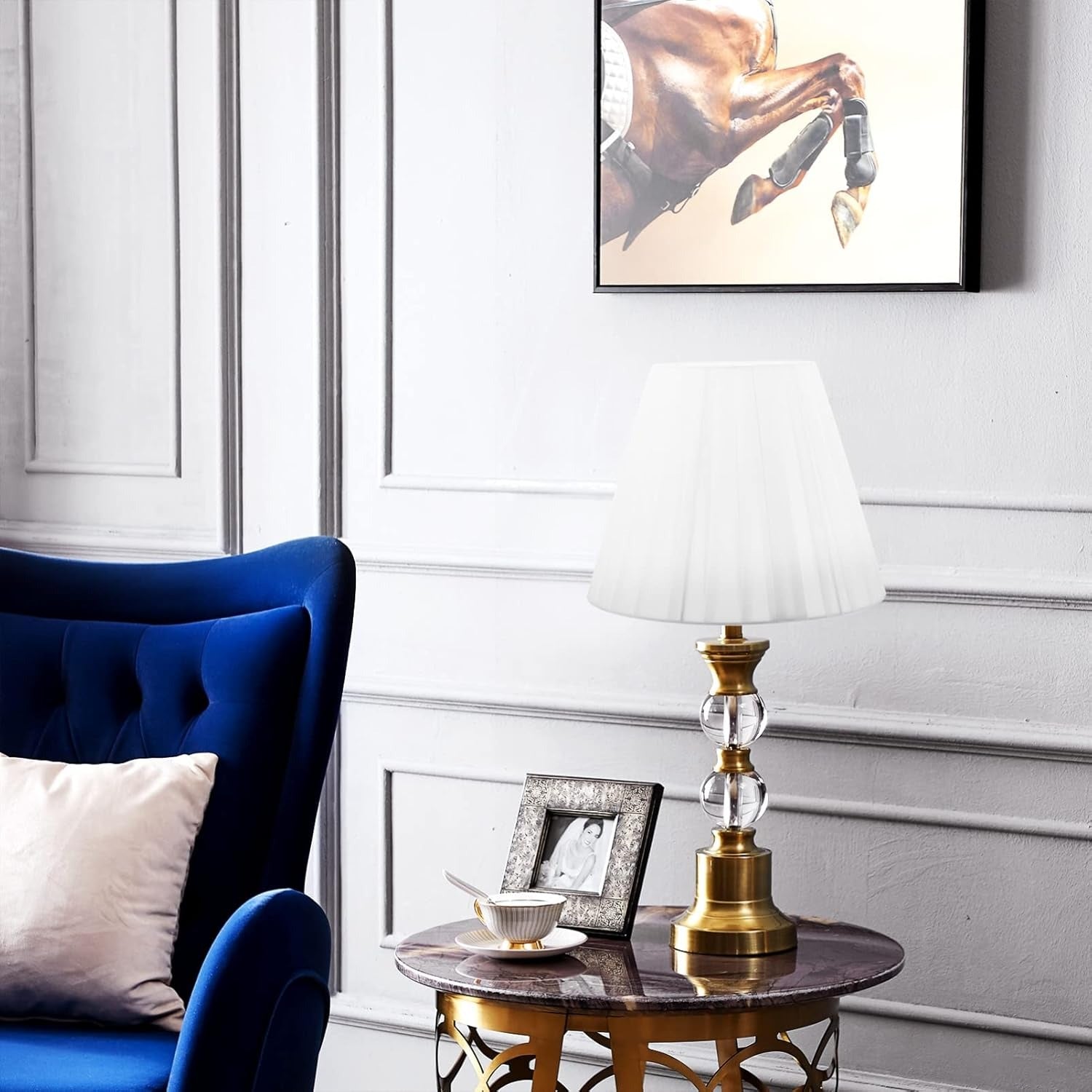Pleats Lampshade Clip On Light Cover Table Standing Lamp