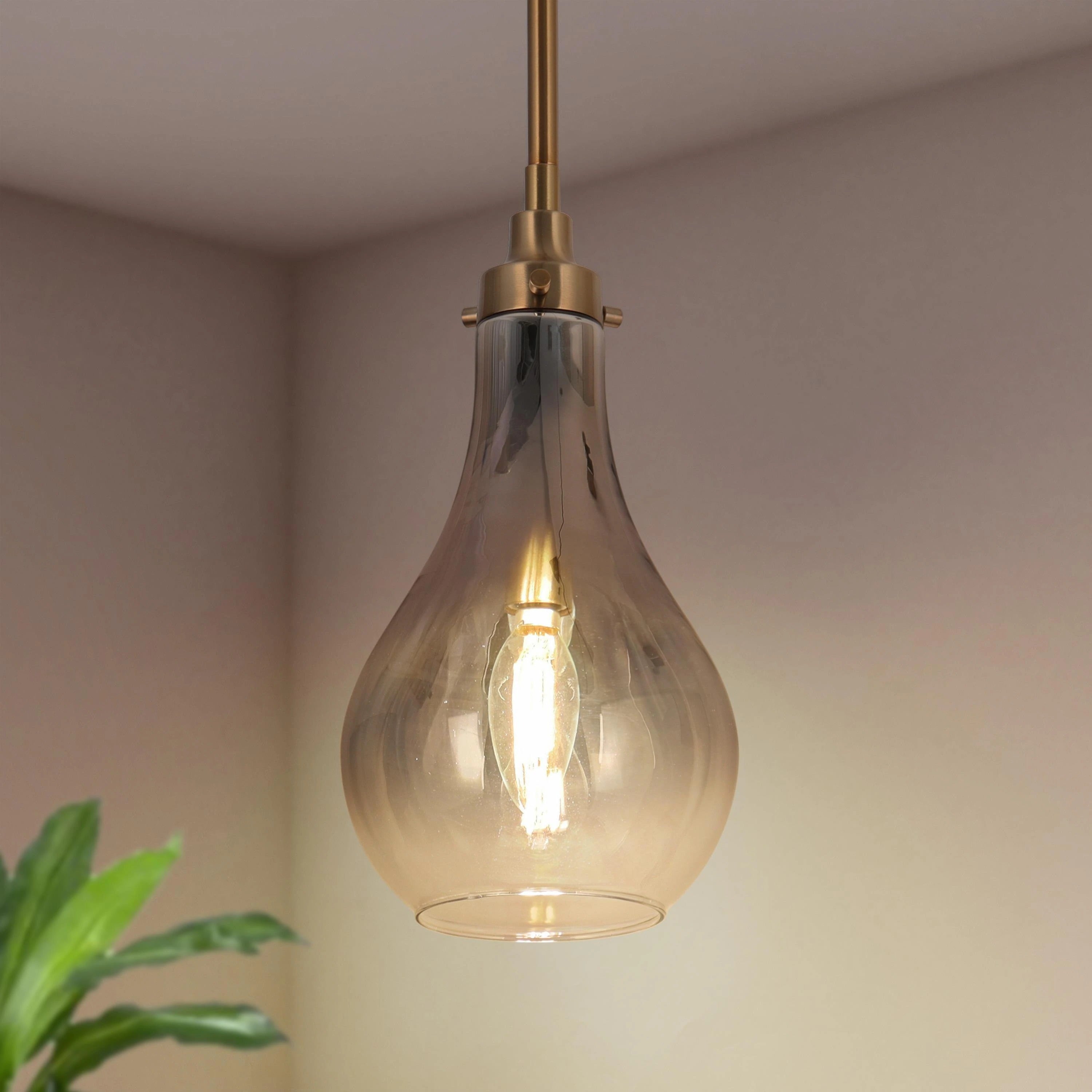 Mini Pendant Light - Lighting with Tear Drop Glass