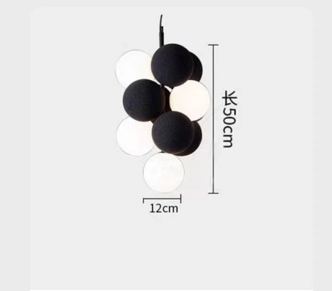 Black Frost Glass Pendant Lamp
