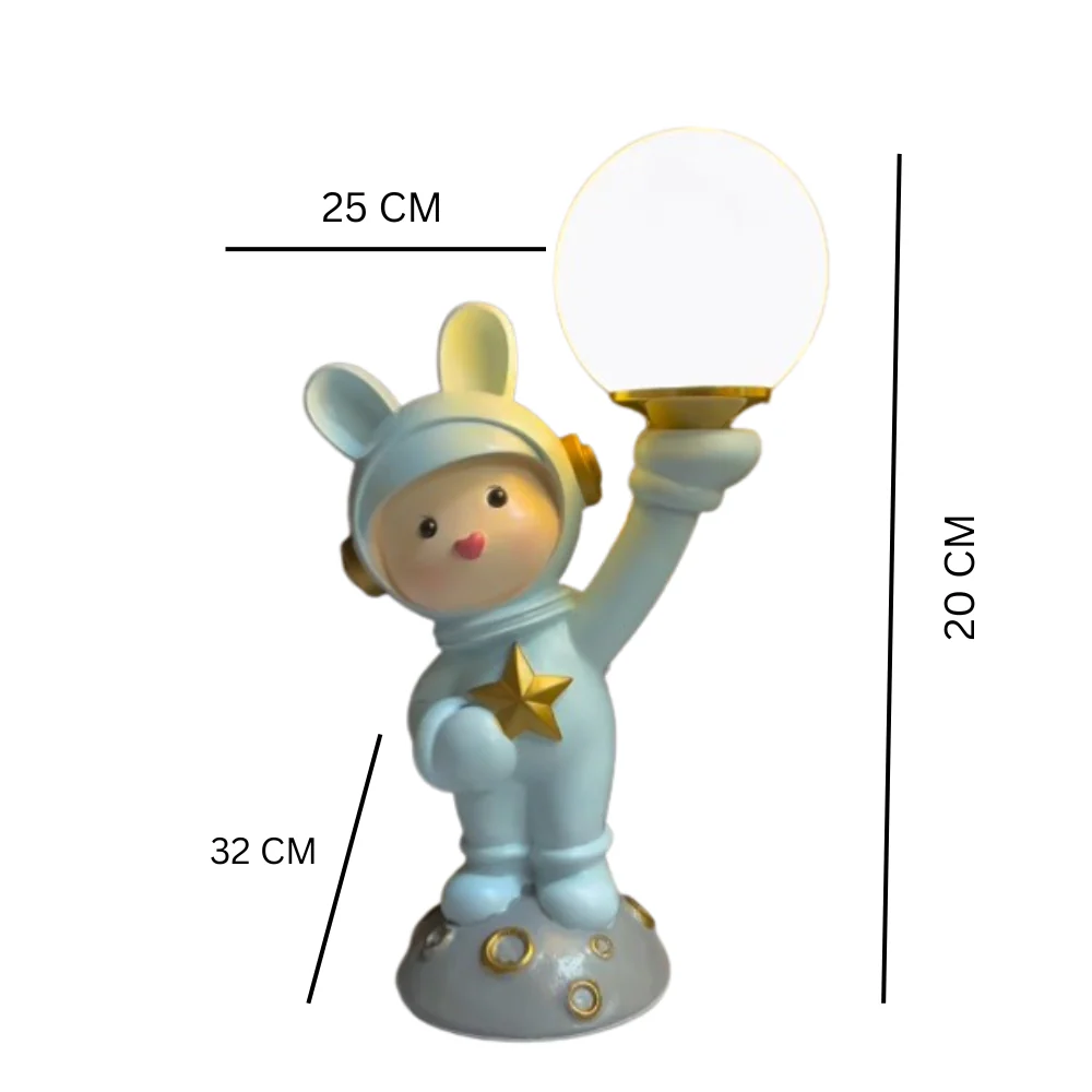 Adorable Astronaut Bunny Table Lamp