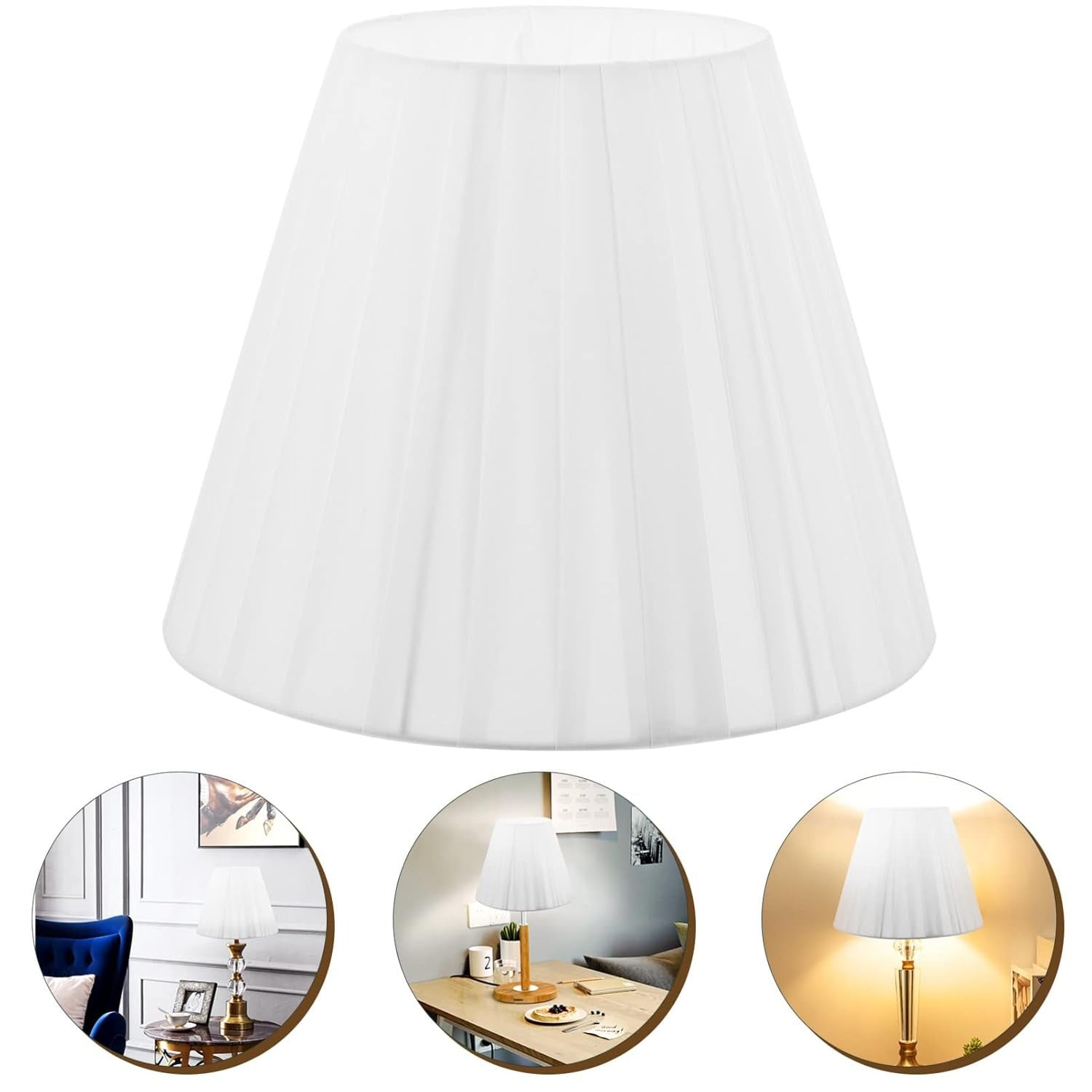 Pleats Lampshade Clip On Light Cover Table Standing Lamp