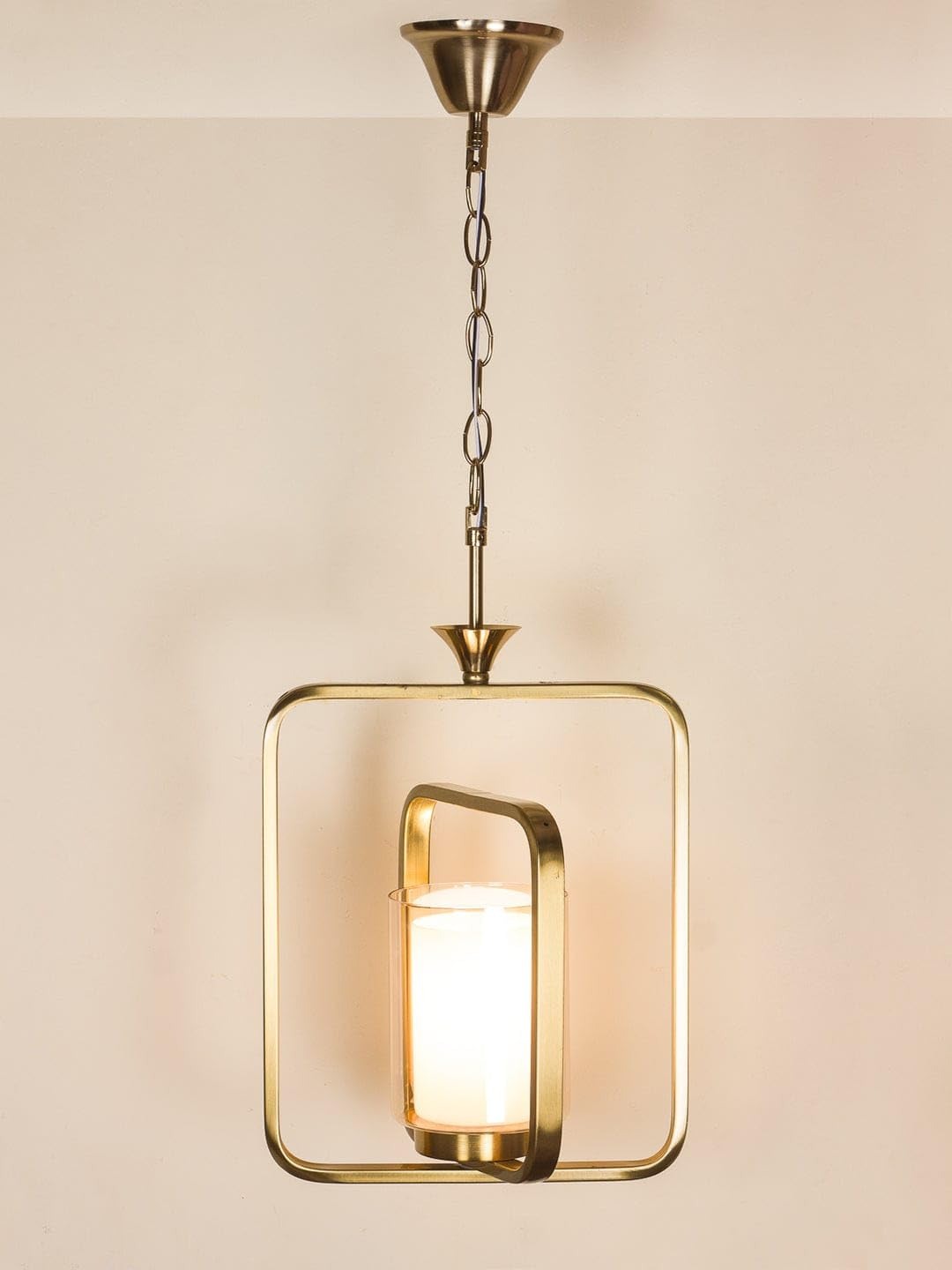 Glass Pendant Hanging Lamp Ceiling Light- Warm White