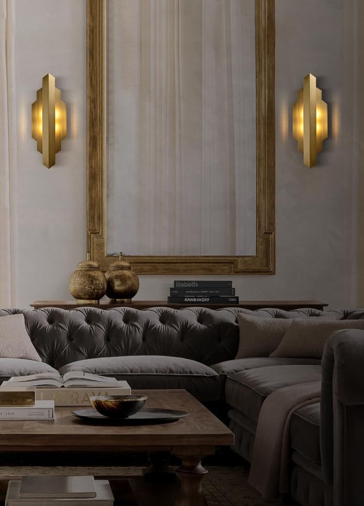 Gold Metal LED Wall Light - Warm White