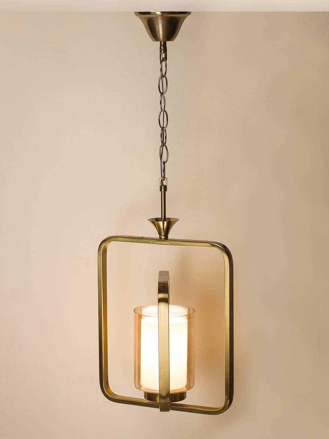 Glass Pendant Hanging Lamp Ceiling Light- Warm White